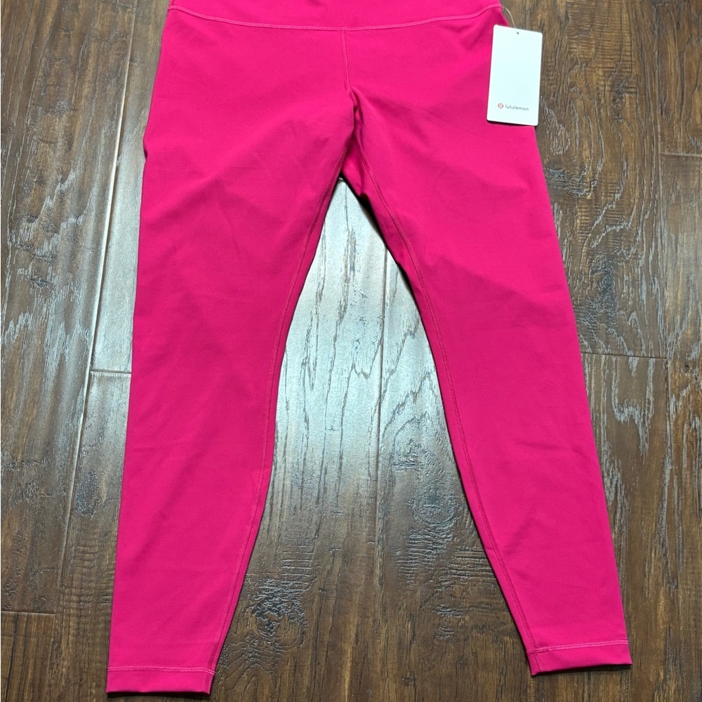 Lululemon Women’s Wunder Train High Rise 28” Size 14 Pink  NWT Leggings #4016